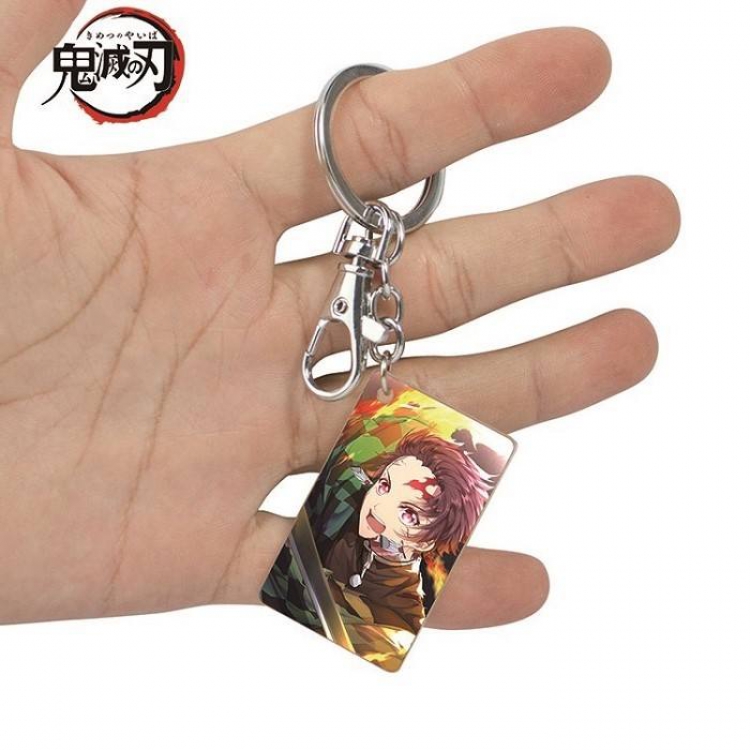 Demon Slayer Kimets-15 Anime Acrylic Color Map Keychain Pendant