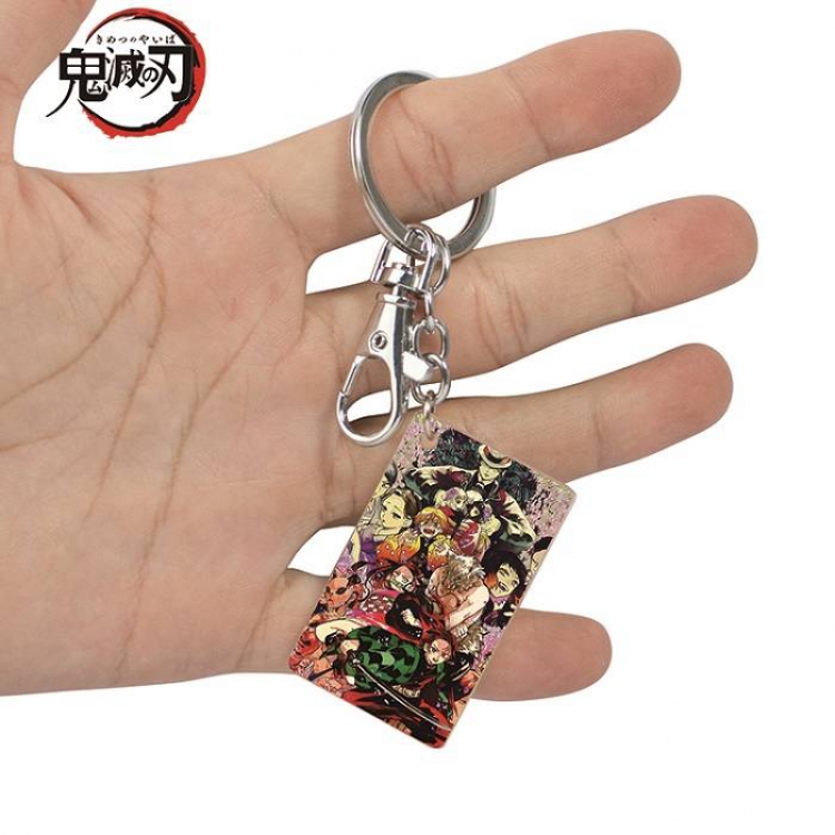 Demon Slayer Kimets-28 Anime Acrylic Color Map Keychain Pendant