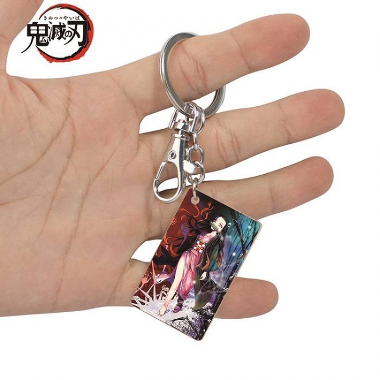 Demon Slayer Kimets-25 Anime Acrylic Color Map Keychain Pendant