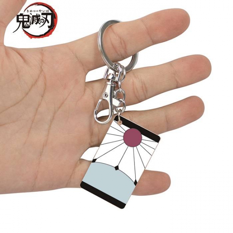 Demon Slayer Kimets-3 Anime Acrylic Color Map Keychain Pendant