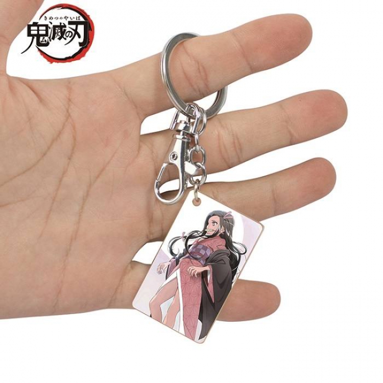 Demon Slayer Kimets-30 Anime Acrylic Color Map Keychain Pendant