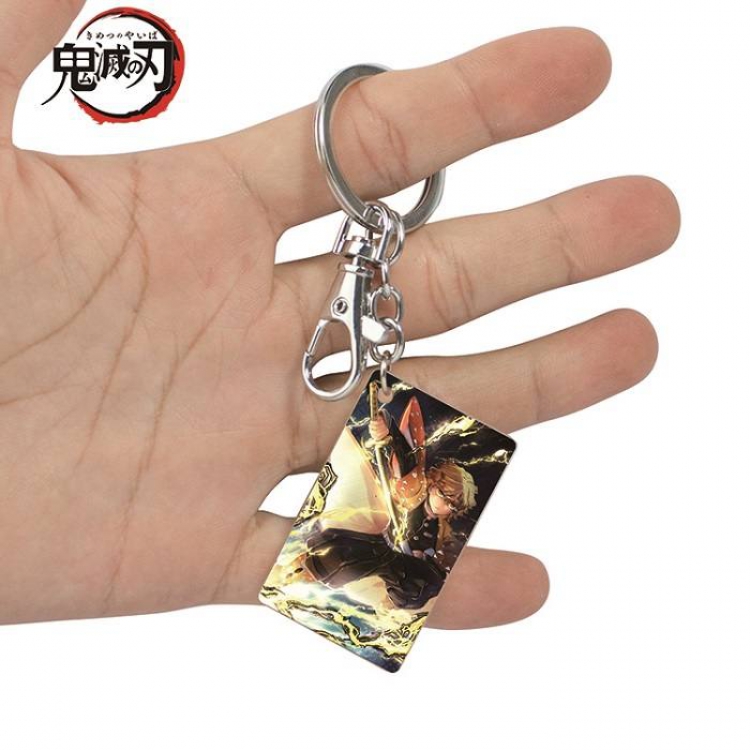 Demon Slayer Kimets-34 Anime Acrylic Color Map Keychain Pendant