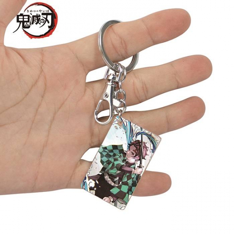 Demon Slayer Kimets-4 Anime Acrylic Color Map Keychain Pendant