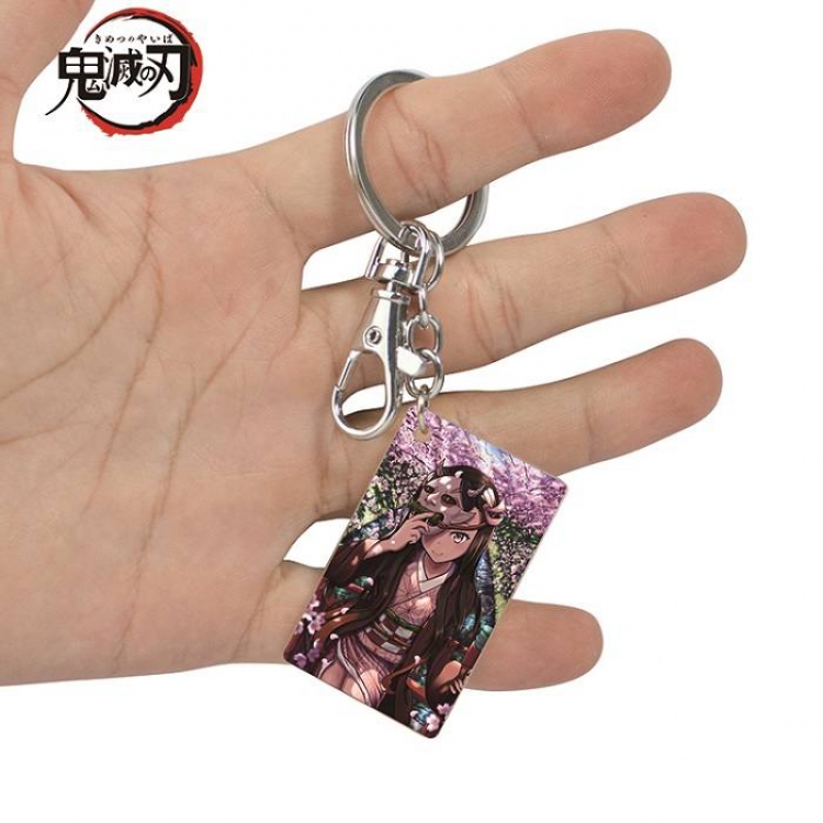 Demon Slayer Kimets-39 Anime Acrylic Color Map Keychain Pendant