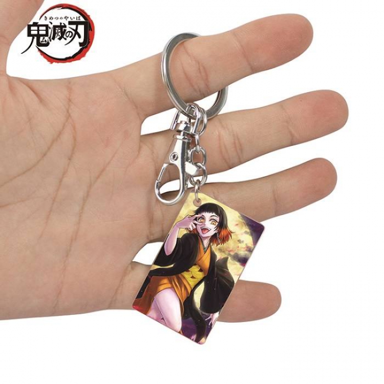 Demon Slayer Kimets-43 Anime Acrylic Color Map Keychain Pendant