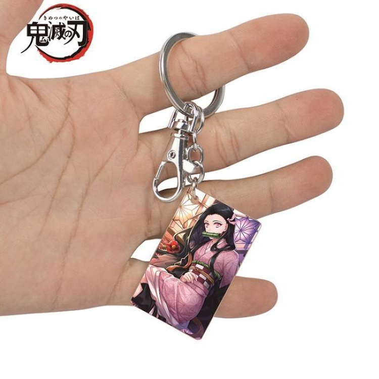 Demon Slayer Kimets-42 Anime Acrylic Color Map Keychain Pendant