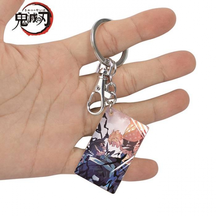 Demon Slayer Kimets-40 Anime Acrylic Color Map Keychain Pendant