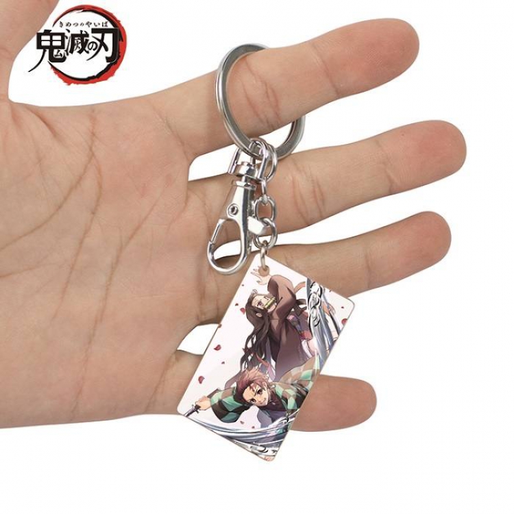 Demon Slayer Kimets-45 Anime Acrylic Color Map Keychain Pendant