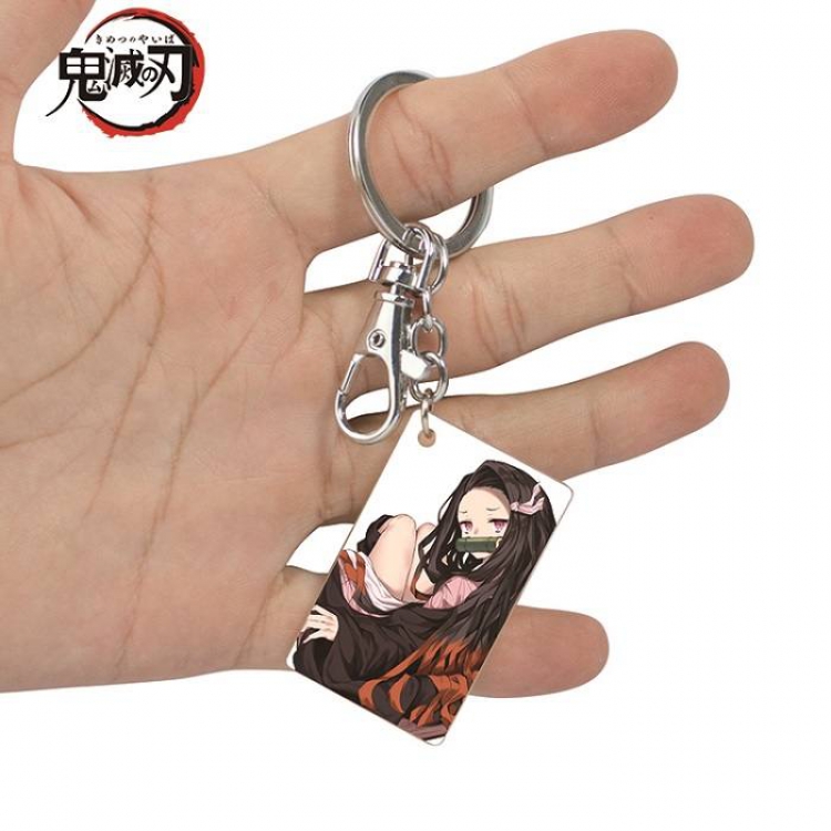 Demon Slayer Kimets-47 Anime Acrylic Color Map Keychain Pendant