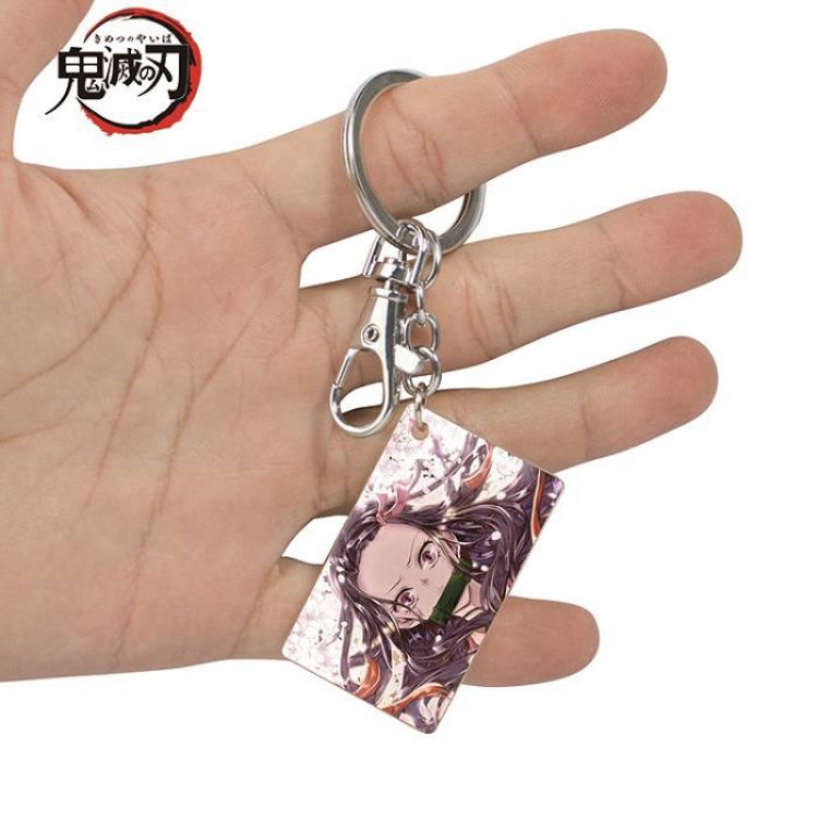 Demon Slayer Kimets-49 Anime Acrylic Color Map Keychain Pendant