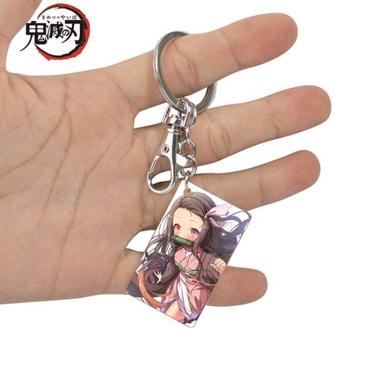 Demon Slayer Kimets-50 Anime Acrylic Color Map Keychain Pendant