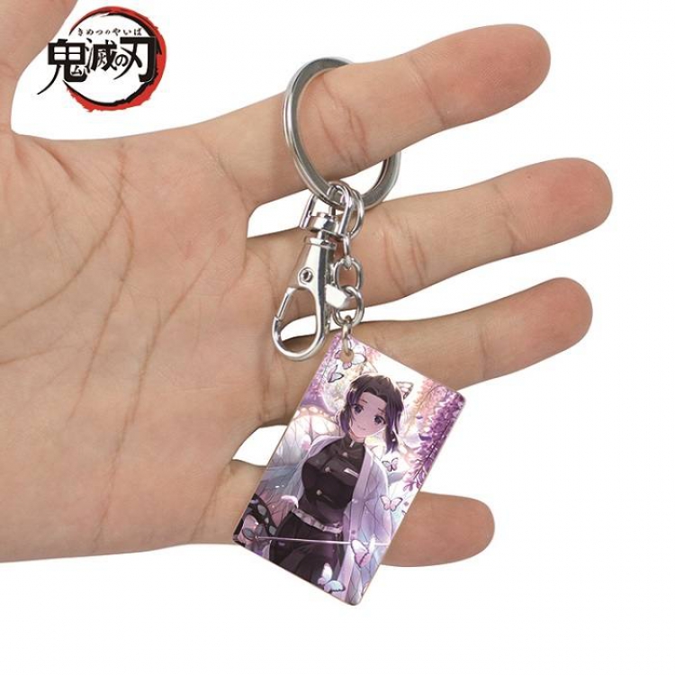 Demon Slayer Kimets-48 Anime Acrylic Color Map Keychain Pendant