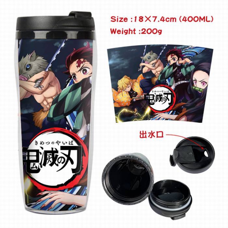 Demon Slayer Kimets-1A Starbucks Leakproof Insulation cup Kettle 7.4X18CM 400ML