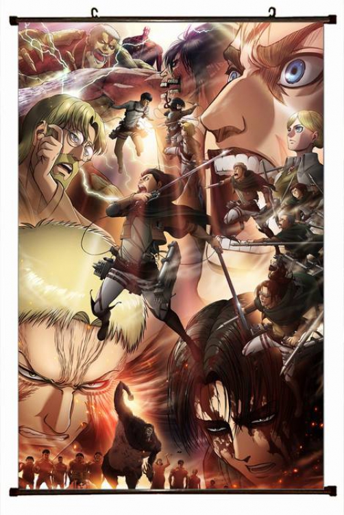 Attack on Titan Plastic pole cloth painting Wall Scroll 60X90CM preorder 3 days J12-131 NO FILLING