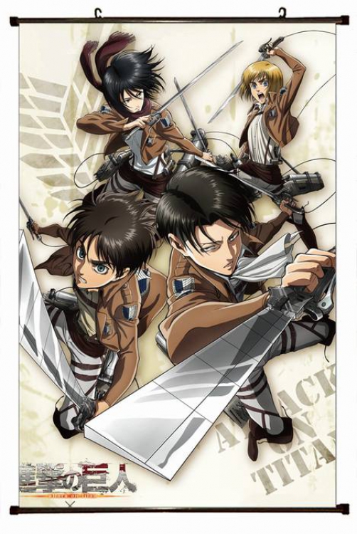 Attack on Titan Plastic pole cloth painting Wall Scroll 60X90CM preorder 3 days J12-155 NO FILLING