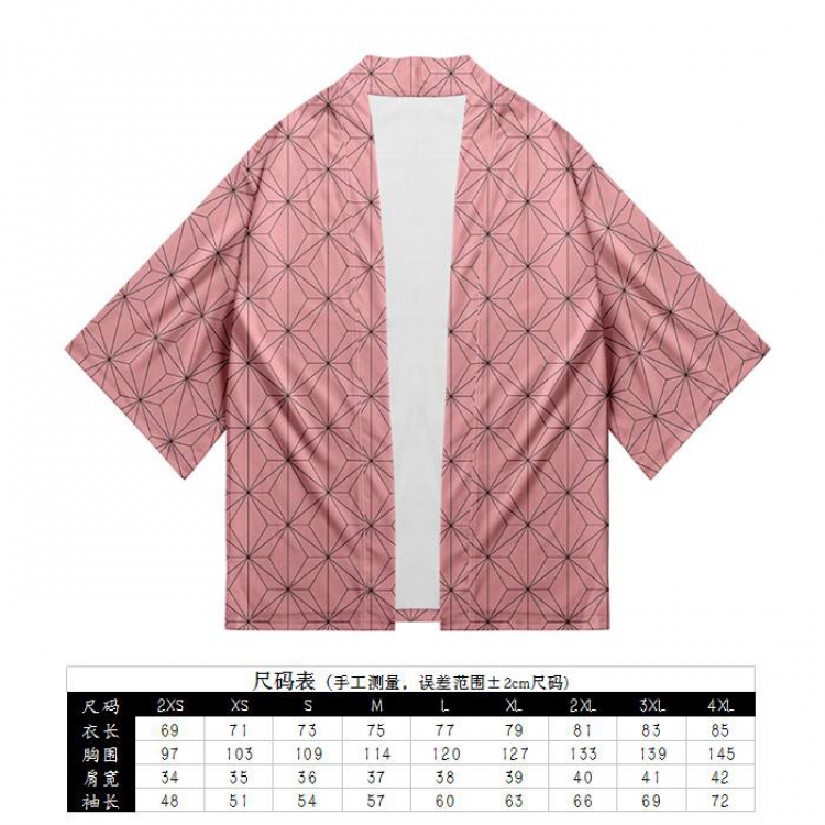 Demon Slayer Kimets Kamado Nezuko Full color COS kimono cloak coat 2XS XS S M L XL 2XL 3XL 4XL preorder 3 days