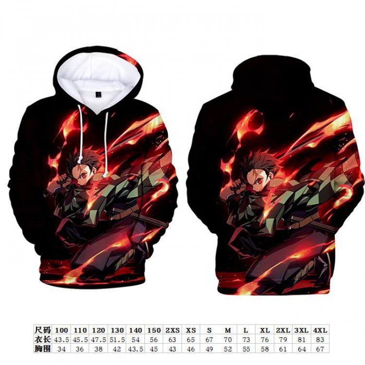 Demon Slayer Kimets Full color hooded pullover sweater size:2XS-4XL Child size:100-150 preorder 3 days Style A