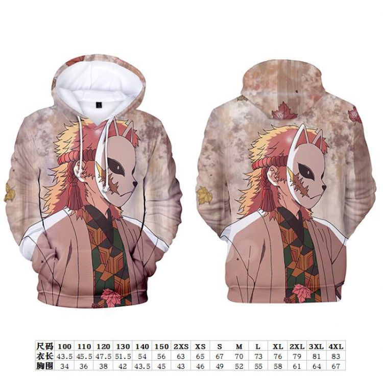 Demon Slayer Kimets Full color hooded pullover sweater size:2XS-4XL Child size:100-150 preorder 3 days Style F