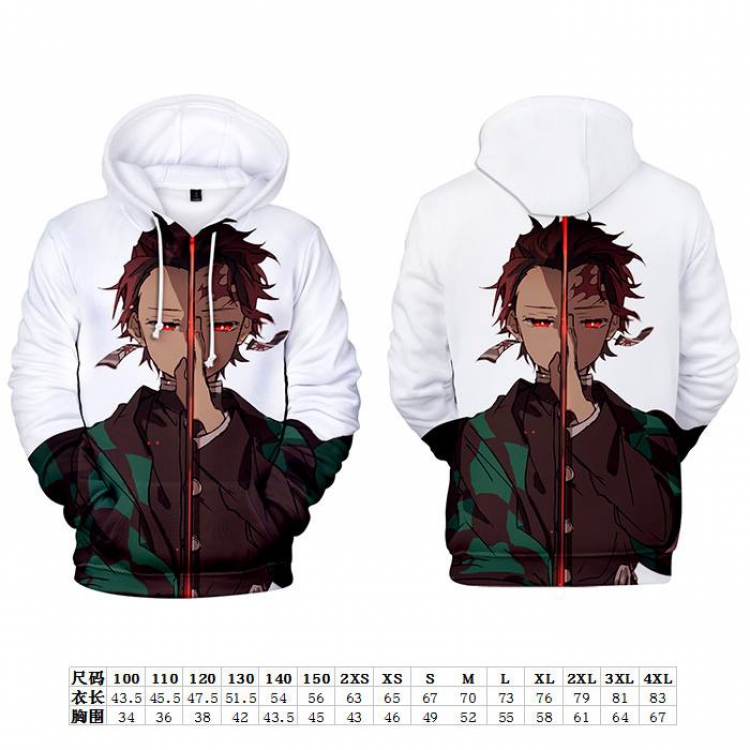 Demon Slayer Kimets Full color hooded pullover sweater size:2XS-4XL Child size:100-150 preorder 3 days Style L