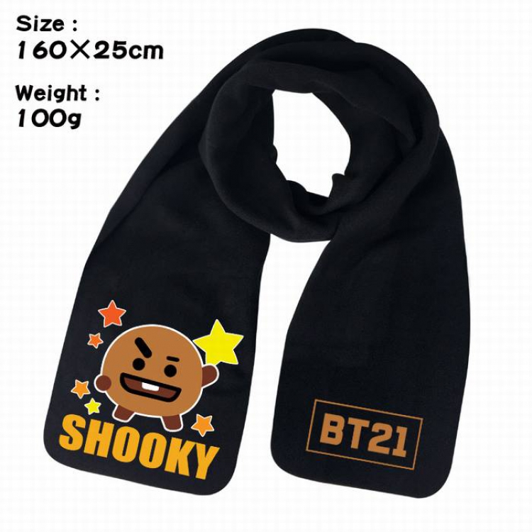 BTS-5A Anime fleece scarf bib 160X25CM 100G