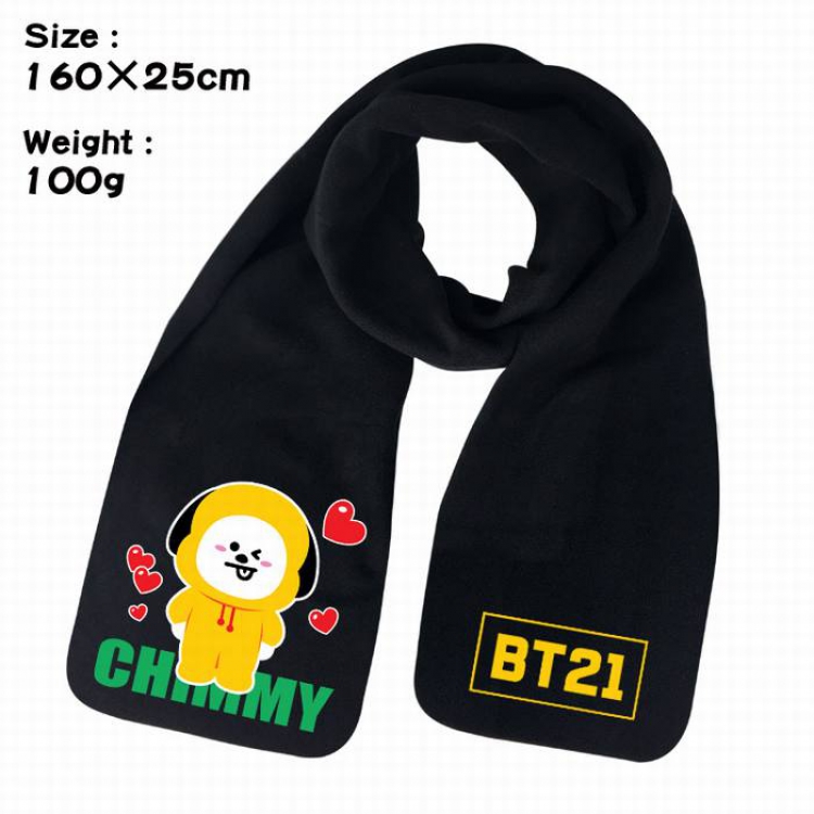 BTS-7A Anime fleece scarf bib 160X25CM 100G