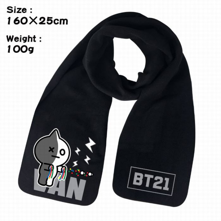 BTS-8A Anime fleece scarf bib 160X25CM 100G