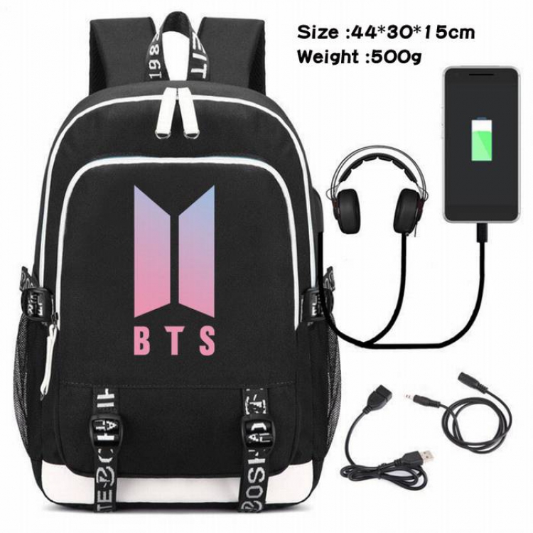 BTS-012 Anime USB Charging Backpack Data Cable Backpack