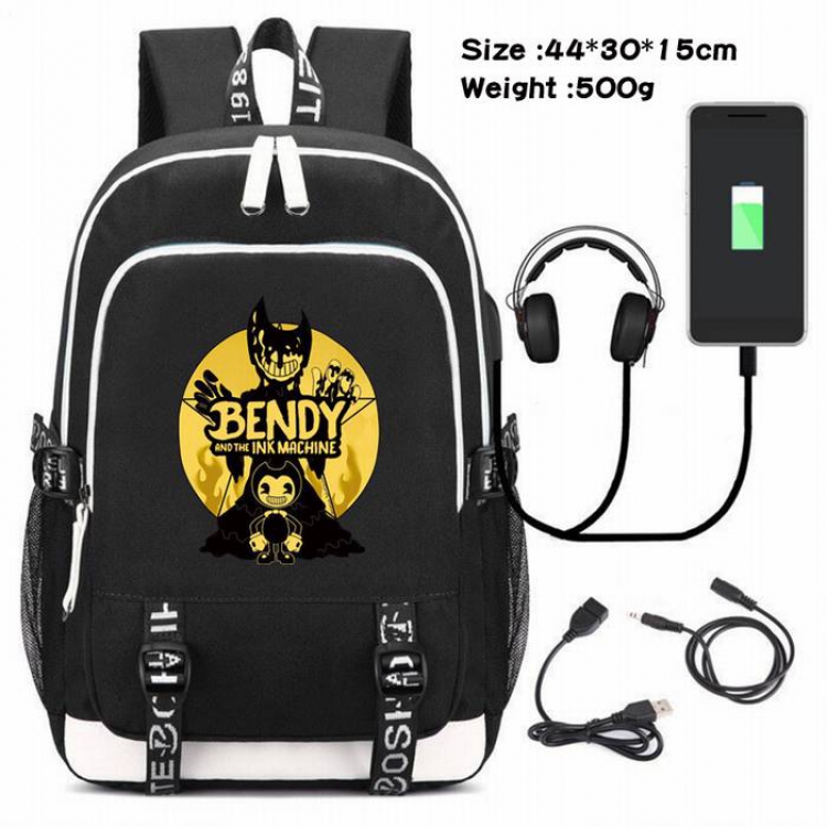 Bendy-025 Anime USB Charging Backpack Data Cable Backpack