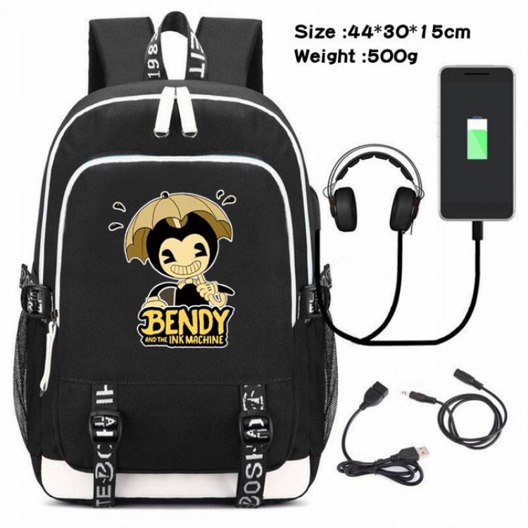 Bendy-029 Anime USB Charging Backpack Data Cable Backpack