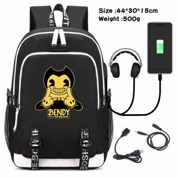Bendy-031 Anime USB Charging Backpack Data Cable Backpack