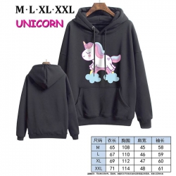 Unicorn-3 Black Printed hooded...