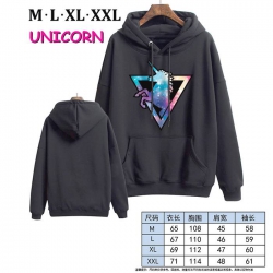 Unicorn-2 Black Printed hooded...
