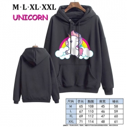 Unicorn-6 Black Printed hooded...
