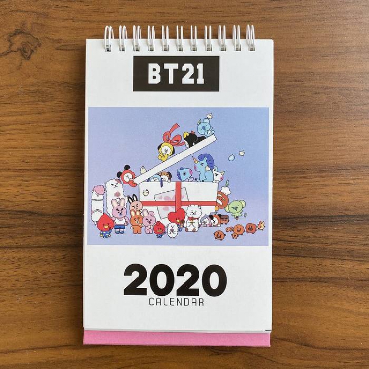 BTS Cartoon Animals Desk Calendar 11X18.5CM 120G price for 5 pcs