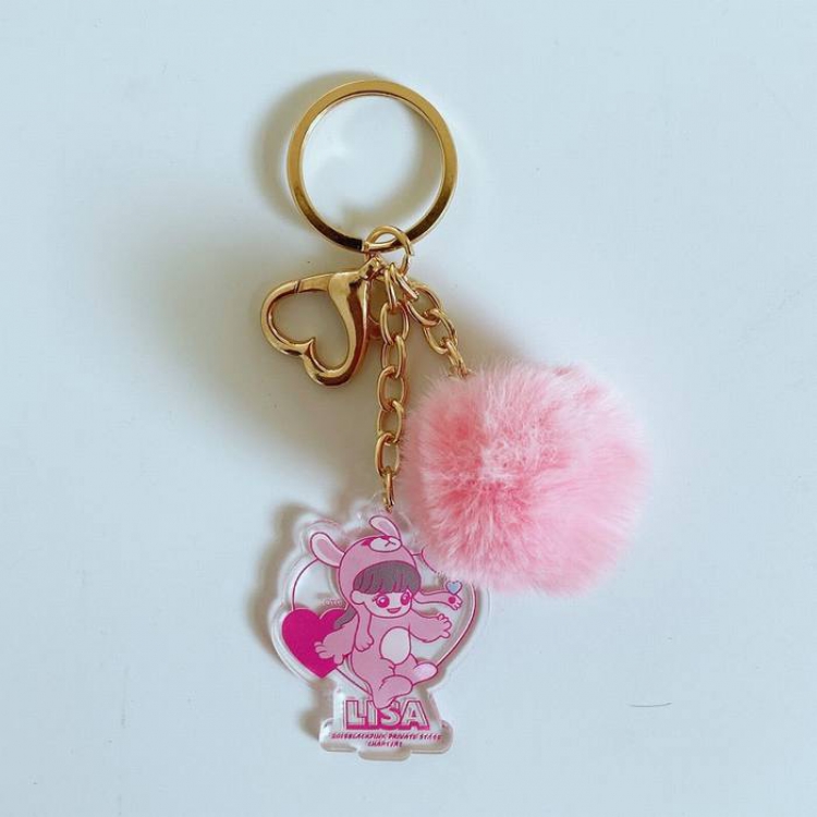 Blackpink Lisa Cartoon Human Acrylic Keychain Pendant 5.5CM 18G price for 5 pcs