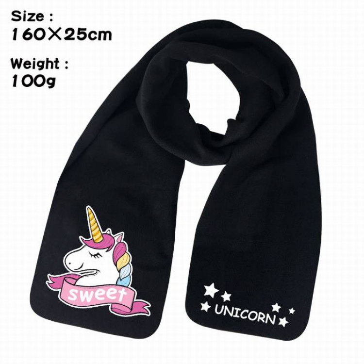 Unicorn-10A Anime fleece scarf bib 160X25CM 100G