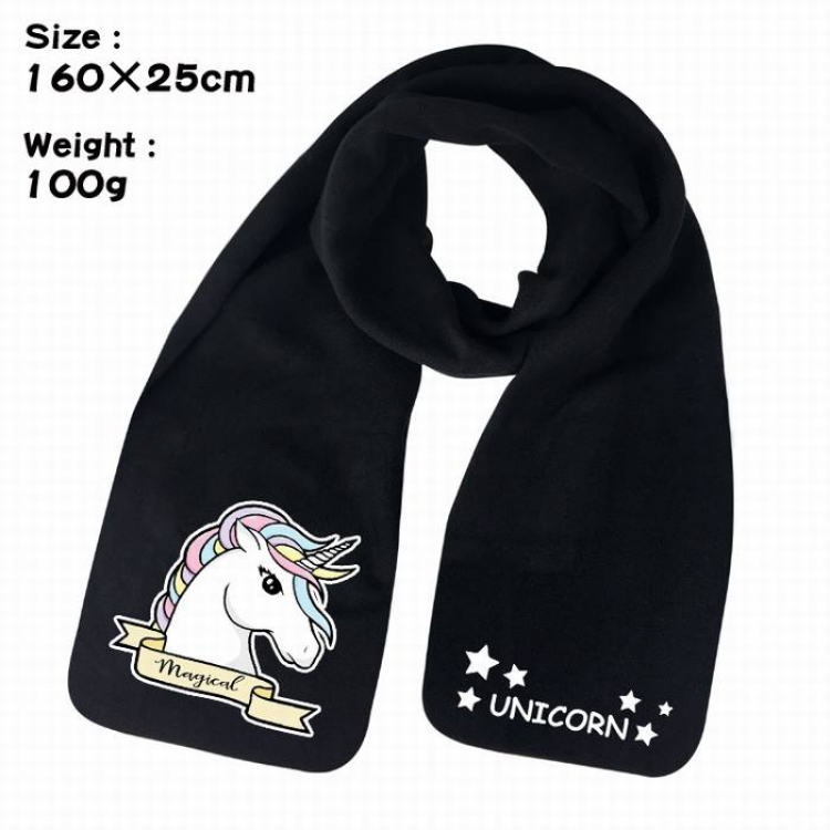 Unicorn-11A Anime fleece scarf bib 160X25CM 100G
