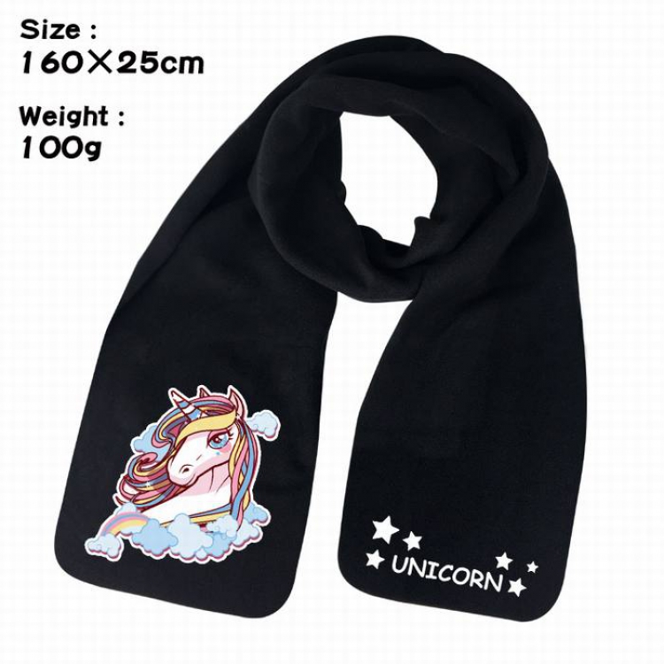 Unicorn-2A Anime fleece scarf bib 160X25CM 100G
