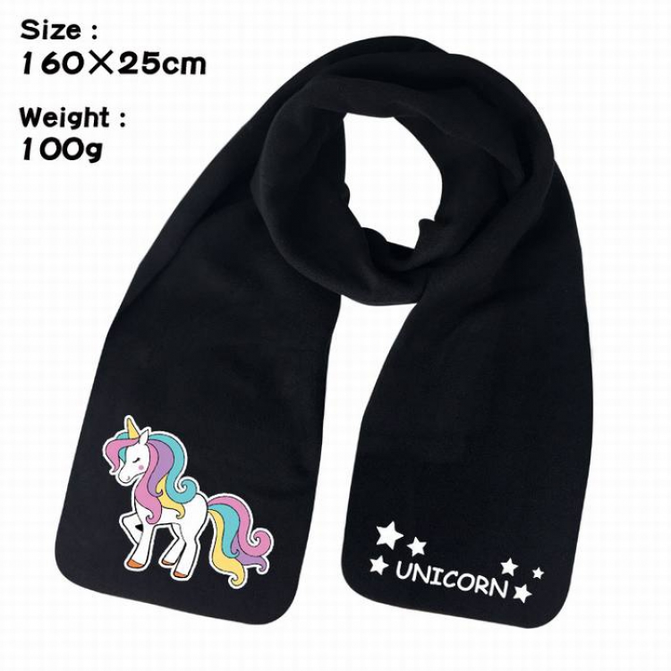 Unicorn-12A Anime fleece scarf bib 160X25CM 100G