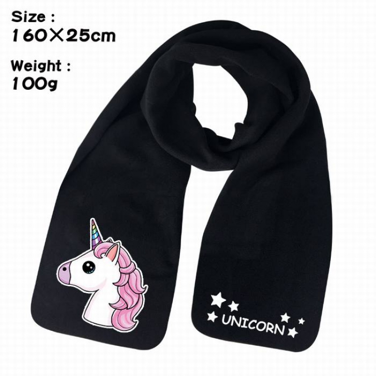 Unicorn-13A Anime fleece scarf bib 160X25CM 100G