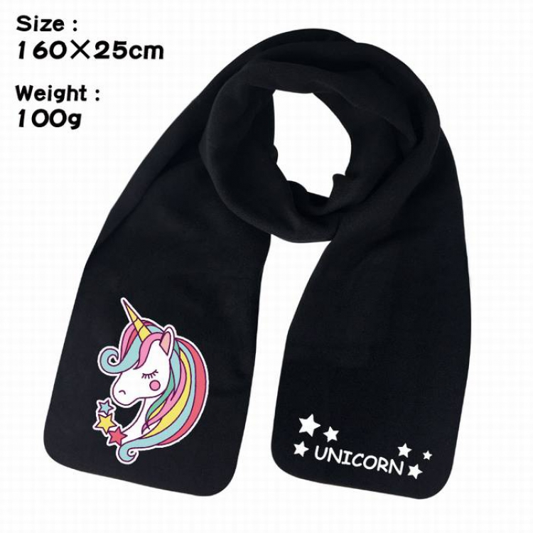 Unicorn-4A Anime fleece scarf bib 160X25CM 100G