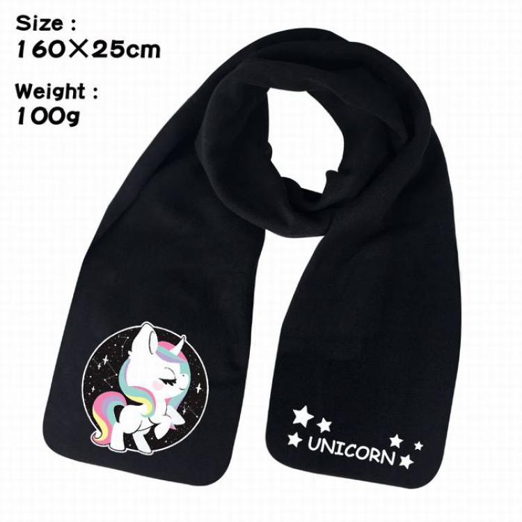 Unicorn-7A Anime fleece scarf bib 160X25CM 100G