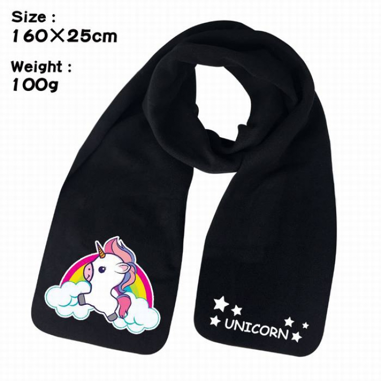Unicorn-5A Anime fleece scarf bib 160X25CM 100G