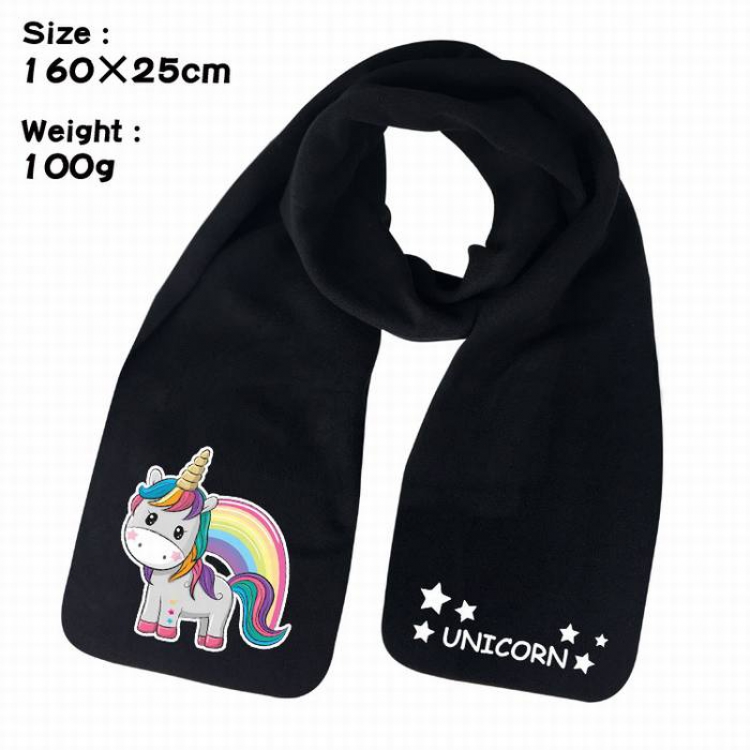Unicorn-3A Anime fleece scarf bib 160X25CM 100G