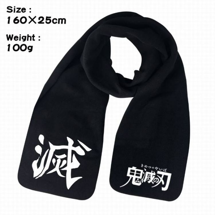 Demon Slayer Kimets-12A Anime fleece scarf bib 160X25CM 100G