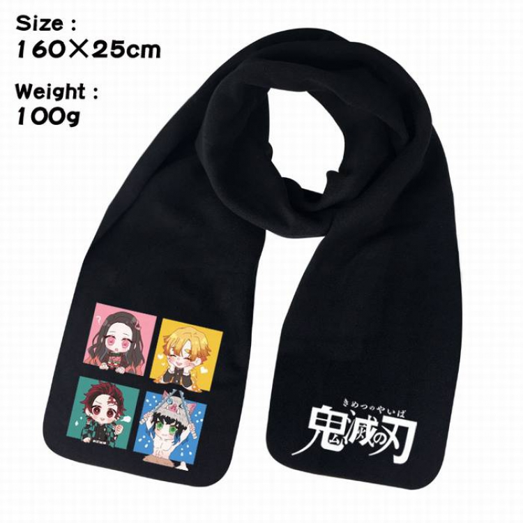 Demon Slayer Kimets-1A Anime fleece scarf bib 160X25CM 100G