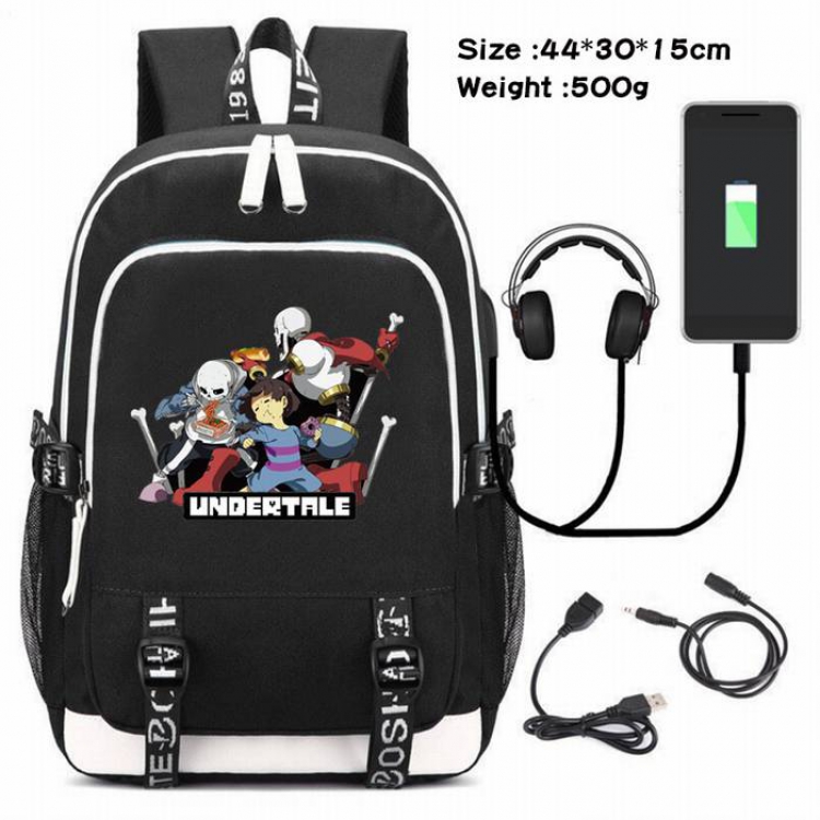 Undertable-060 Anime USB Charging Backpack Data Cable Backpack