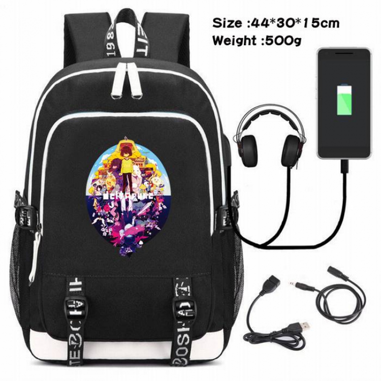 Undertable-063 Anime USB Charging Backpack Data Cable Backpack