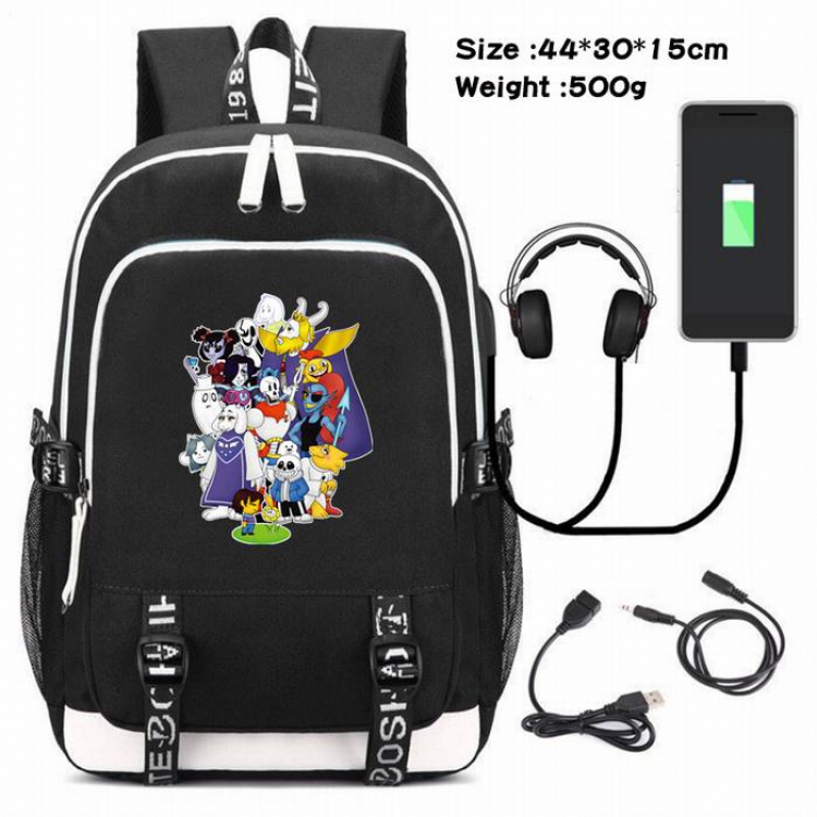 Undertable-068 Anime USB Charging Backpack Data Cable Backpack