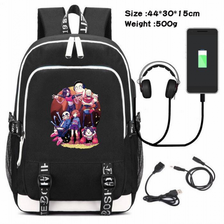 Undertable-071 Anime USB Charging Backpack Data Cable Backpack
